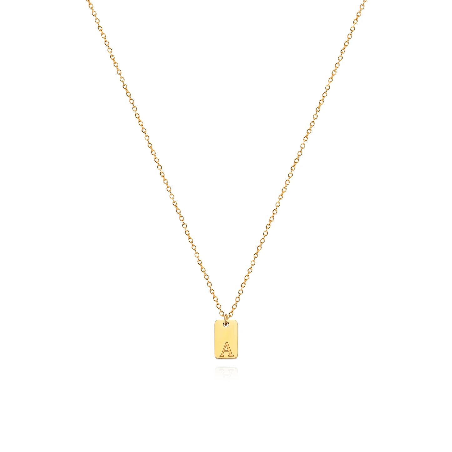 Letter Geometric Pendant Necklaces For Women Stainless Steel Inital Chain Choker Charm 2022 Wedding Jewelry Gift