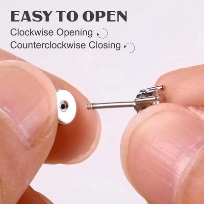 2/6Pcs 20G Novel Stainless Steel Hypoallergenic Flat Back Stud Earrings,Tiny CZ Cartilage Trgus Helix Percing Jewelry Set