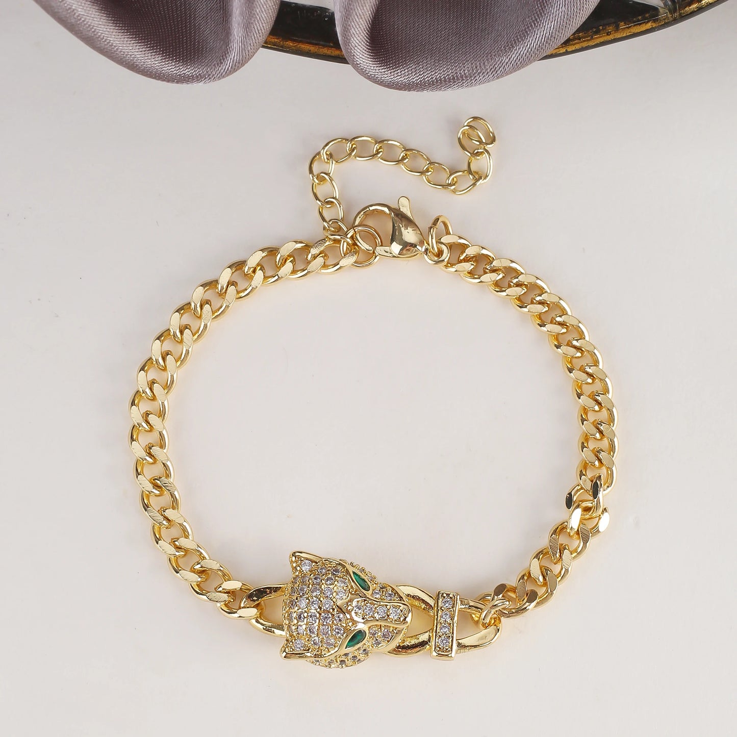 INS Hot Sale Domineering Animal Leopard Head Adjustable Bracelet For Men Women Luxury Party Jewelry Couple Gifts Wholesale