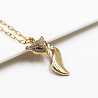 New Design Stainless Steel Fox Pendant Necklace Personalized Animal Pendant Suitable For Men Women Party Birthday Jewelry Gift