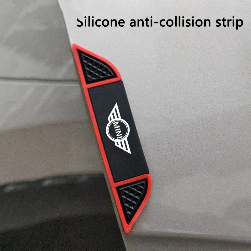 4pcs Car Door Handle Anti Scratch Collision Sticker Bumper Protector Strip For BMW Mini Cooper Countryman Clubman R55 R56 R60