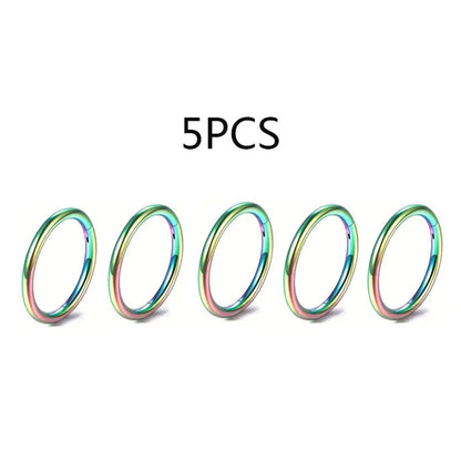 5/10Pcs 16G Stainless Steel Hinged Nose Rings Hoop Septum Clicker Tragus Helix Cartilage Daith Rook Earring Piercing Jewelry