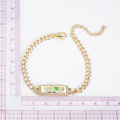 High Quality St. Jude Bracelet Copper Drip Oil Madonna Bracelet For Woman Man Party Birthday Daily Wear Religious Jewelry Gift