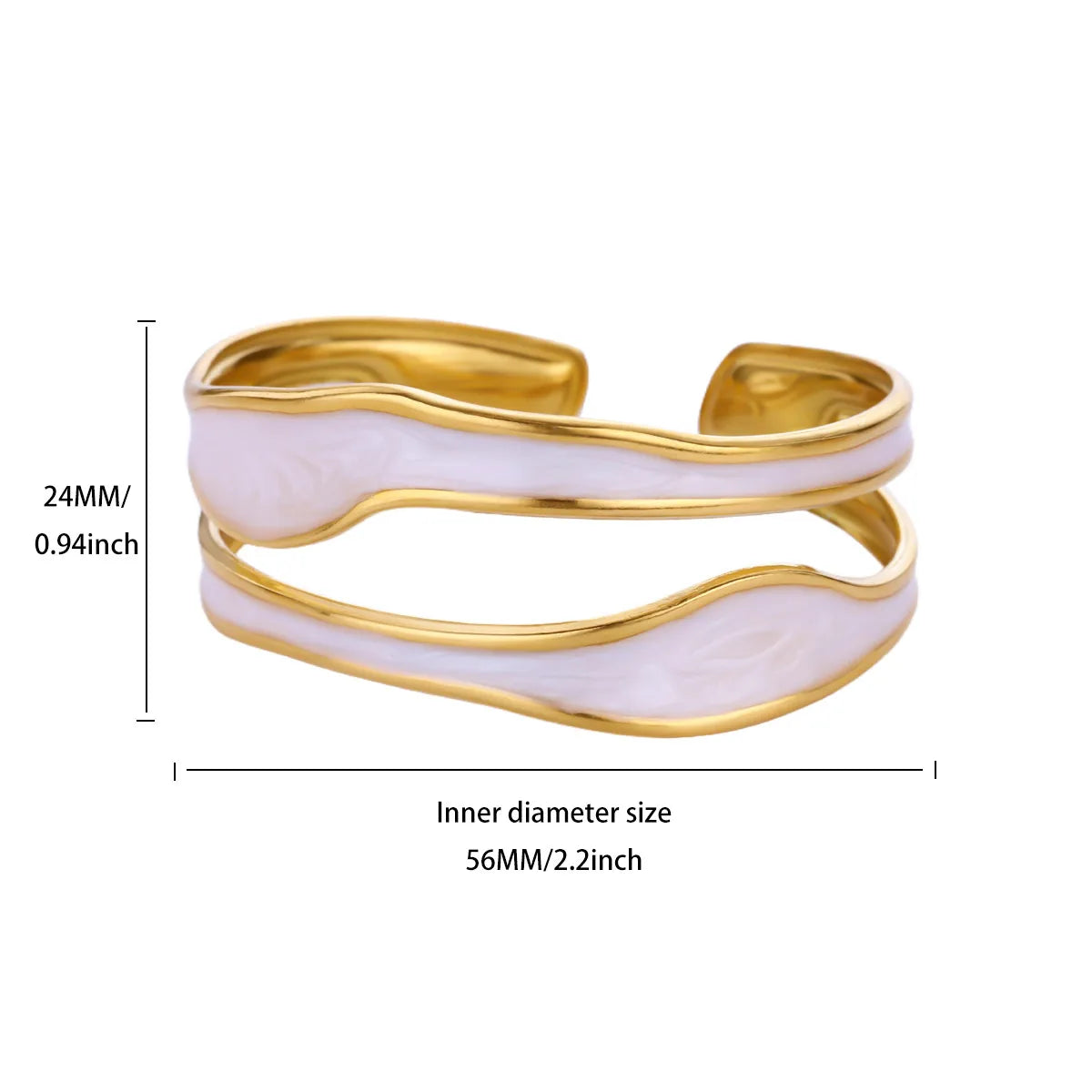 Free Shipping Classic Texture Geometric Open Bangle Bracelet For Women Stainless Steel Gold Color Exquisite Bracelet Jewelry