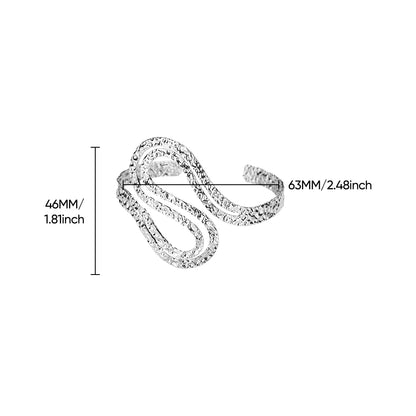 Free Shipping Irregular S Shape Curved Snake Bracelet Bangle for Women Stainless Steel Open Adjustable Bracelet Fashion Jewelry