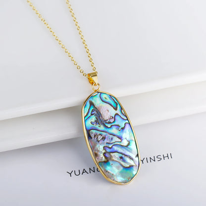 High Quality Oval Natural Seashell Mother Head Pearl Tree Of Life Pendant For Women Copper Choker Necklace Creative Jewelry Gift