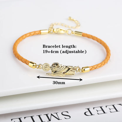 Hot Sale Green Pink Religious St. Jude Leather Rope Braided Jewelry Bracelet Fashion for Man Woman Daily Party Zirconia Jewelry