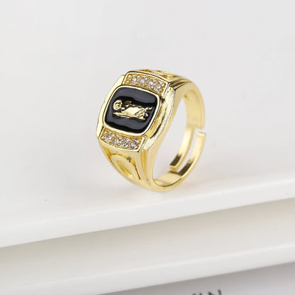 Gold Plated Classic Religious Character St. Jude Adjustable Ring Fashion for Man Woman Party Wedding Jewelry Gift Daily Wear