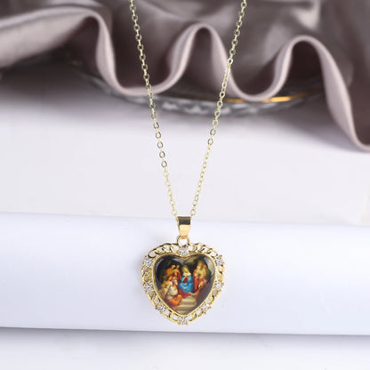 9 Style Fashion Virgin Mary St. Jude Pendant Necklace Classic for Religious Figures Jewelry Choker Chain Daily Wear Party Gift