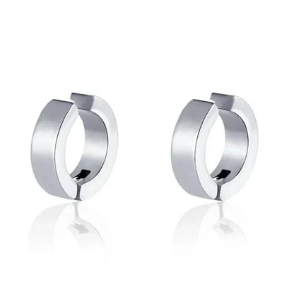 2pcs Punk Mens Strong Magnet Magnetic Ear Stud Set,Non Piercing Cross Clip-on Earrings Suitable Gifting Boyfriend Lover Jewelry