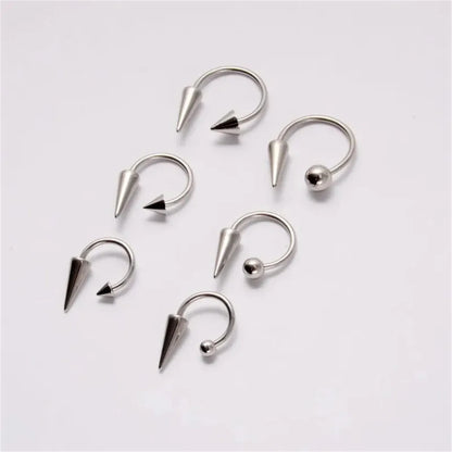 2Pcs 16G Simple Stainless Steel Piercing Lip Ring,Fashion Lip Studs Gothic Piercing Lip Nose Ring Labret Body Piercing Jewelry