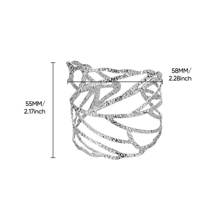 Free Shipping Hollow Punk Leaves Bracelet Bangle For Women Stainless Steel Fashion Trendy Waterproof Open Bracelet Party Jewelry