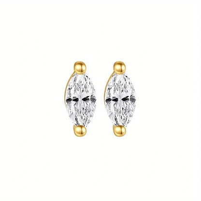2/6Pcs 20G 18K Golden Plated Tiny Cubic Zerconia Opal Flat Back Stud Ear,Hypoallergenic Cartilage Tragus Helix Earring