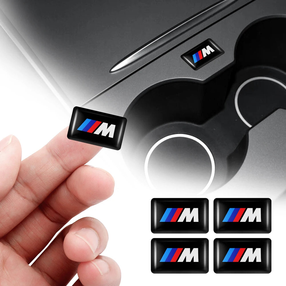 5/10/15pcs 3D Car Logo Stickers Steering Wheel Audio Dashboard Auto Accessories For Bmw M1 M E46 E90 E60 F30 F10 E36 G20 E92 E91