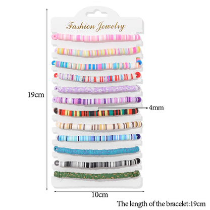 Wholesale 12Pcs/Set Colorful Natural Stone Bracelets Adjustable Rope Braided Bracelet Handmade Bohemia Bracelets with Cards