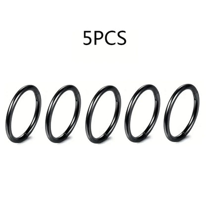 5/10Pcs 16G Stainless Steel Hinged Nose Rings Hoop Septum Clicker Tragus Helix Cartilage Daith Rook Earring Piercing Jewelry
