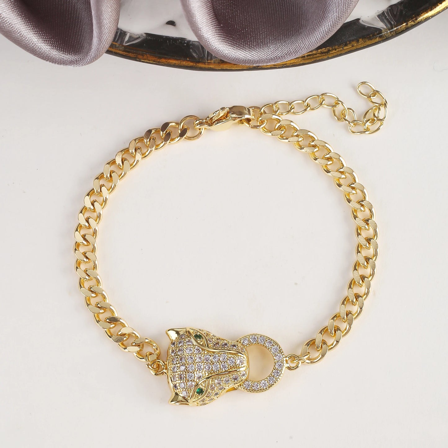 INS Hot Sale Domineering Animal Leopard Head Adjustable Bracelet For Men Women Luxury Party Jewelry Couple Gifts Wholesale