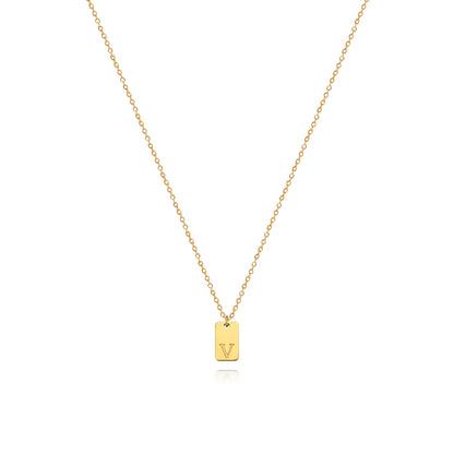 Letter Geometric Pendant Necklaces For Women Stainless Steel Inital Chain Choker Charm 2022 Wedding Jewelry Gift