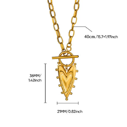 Geometric Heart Necklaces For Women Stainless Steel Gold Color Snake Chain Heart Necklace Aesthetic New Wedding Jewelry Gift