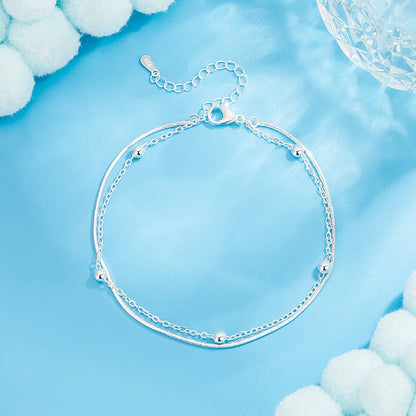 925 Sterling Silver Anklet Dazzling Chain Clear CZ Geometric Elegant For Woman Girl Fashion Jewelry Gift Dropship Wholesale