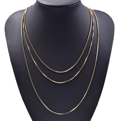 Wholesale 45/50/60/70cm Snake Chain Necklace Stainless Steel Necklaces For Women Men Accessories Vintage Jewelry Collares Hombre