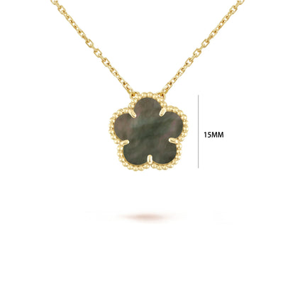 Simple 15mm Natural Shell Stone Five-Leaf Flower Set Bracelet Necklace Classic Flower Woman Jewelry Sets For Party Daily Wear