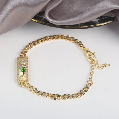 High Quality St. Jude Bracelet Copper Drip Oil Madonna Bracelet For Woman Man Party Birthday Daily Wear Religious Jewelry Gift