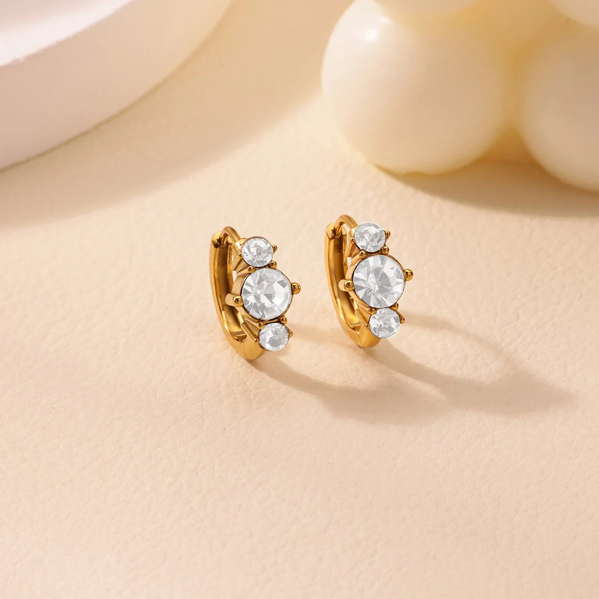 Free Shipping Vintage Zircon Hoop Earrings For Women Stainless Steel Piercing Earring 2025 New Fashion Wedding Jewelry